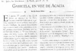Gabriela, en voz de Acacia