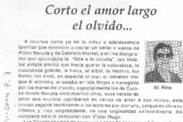 Corto el amor largo el olvido...