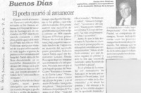 El Poeta murió al amanecer.