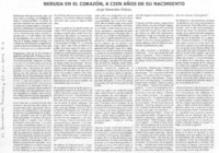 Neruda en el corazón, a cien años de su nacimiento