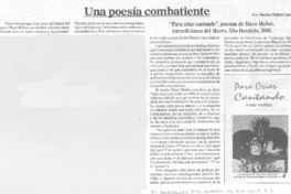 Una poesía combatiente