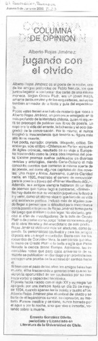 Jugando con el olvido