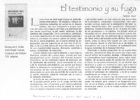 El testimonio y su fuga