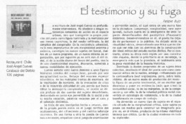 El testimonio y su fuga
