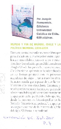 Mundo y fin de mundo