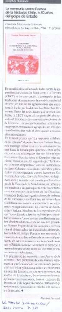 La memoria como fuerza de la historia