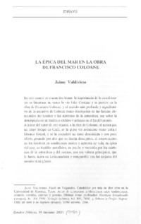 La épica del mar en la obra de Francisco coloane