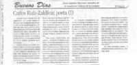 Carlos Ruiz-Zaldívar, poeta (I)