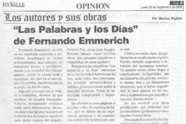 "Las palabras y los días" de Fernando Emmerich.