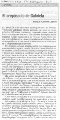 El Crepúsculo de Gabriela.