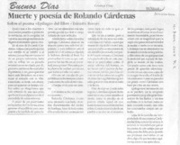 Muerte y poesía de Rolando Cárdenas.
