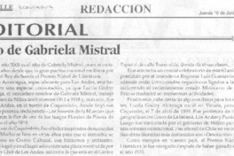 Año de Gabriela Mistral.