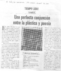 Una perfecta conjunción entre la plástica y poesía.