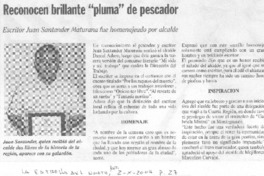 Reconocen brillante "pluma" de pescador