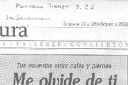 Me olvidé de tí Nicanor Parra