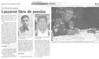 Lanzaron libro de poesías.