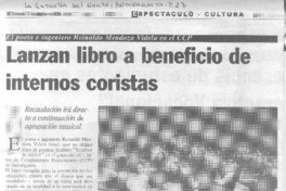 Lanzan libro a beneficio de internos coristas.