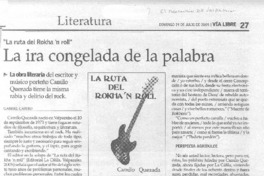 La Ira congelada de la palabra.