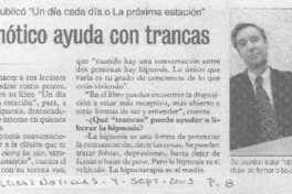 Libro hipnótico ayuda con trancas. (entrevistas)