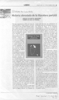 Historia abreviada de la literatura portátil.