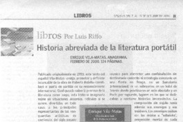 Historia abreviada de la literatura portátil.