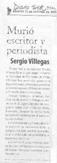 Murió escritor y periodista.