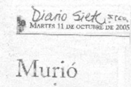 Murió escritor y periodista.