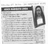 Adiós, mariquita linda.