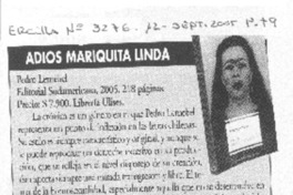 Adiós, mariquita linda.