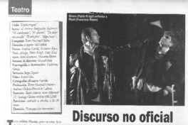 Discurso no oficial.