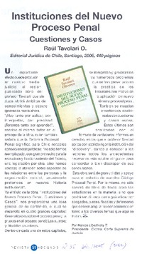 Instituciones del nuevo proceso penal