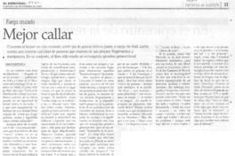 Mejor callar