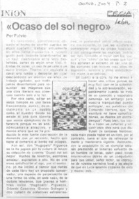 Ocaso del sol negro.