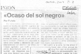 Ocaso del sol negro.