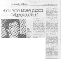 Poeta Víctor Massei publica "Migajas poéticas".