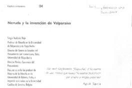 Neruda y la invención de Valparaíso.