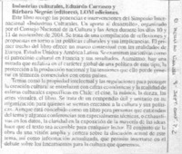 Industrias culturales.