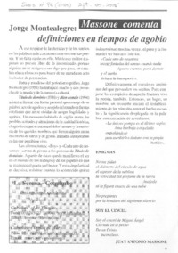 Jorge Montealegre: definiciones en tiempos de agobio.