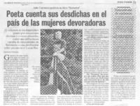 Poeta cuenta sus desdichas en el país de las mujeres devoradoras. (entrevistas)