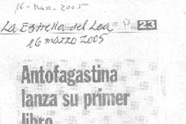 Antofagastina lanza su primer libro.