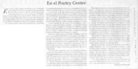 En el Poetry Center.