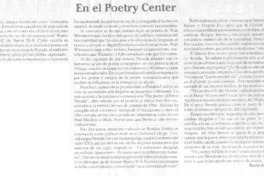 En el Poetry Center.