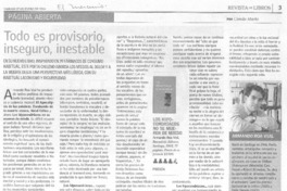 Todo es provisorio, inseguro, inestable