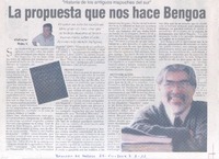 La Propuesta que nos hace Bengoa.