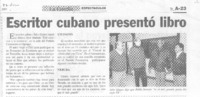 Escritor cubano preentó libro.