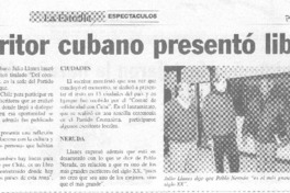 Escritor cubano preentó libro.