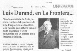 Luis durand, en La Frontera...