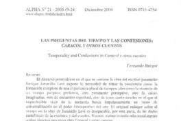Las Preguntas del tiempo y las confesiones: Caracol y otros cuentos.
