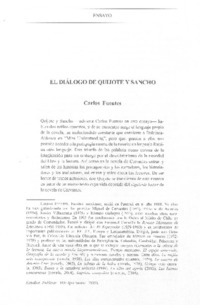 El diálogo de Quijote y Sancho