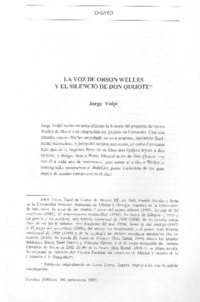 La voz de Orson Welles y el silencio de Don Quijote